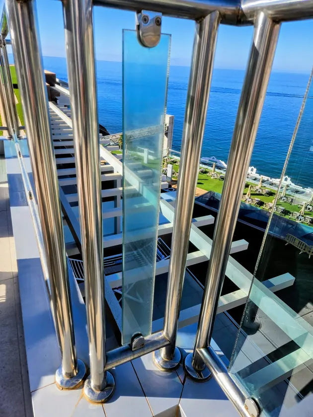 Glazed terrace in a seafront complex
